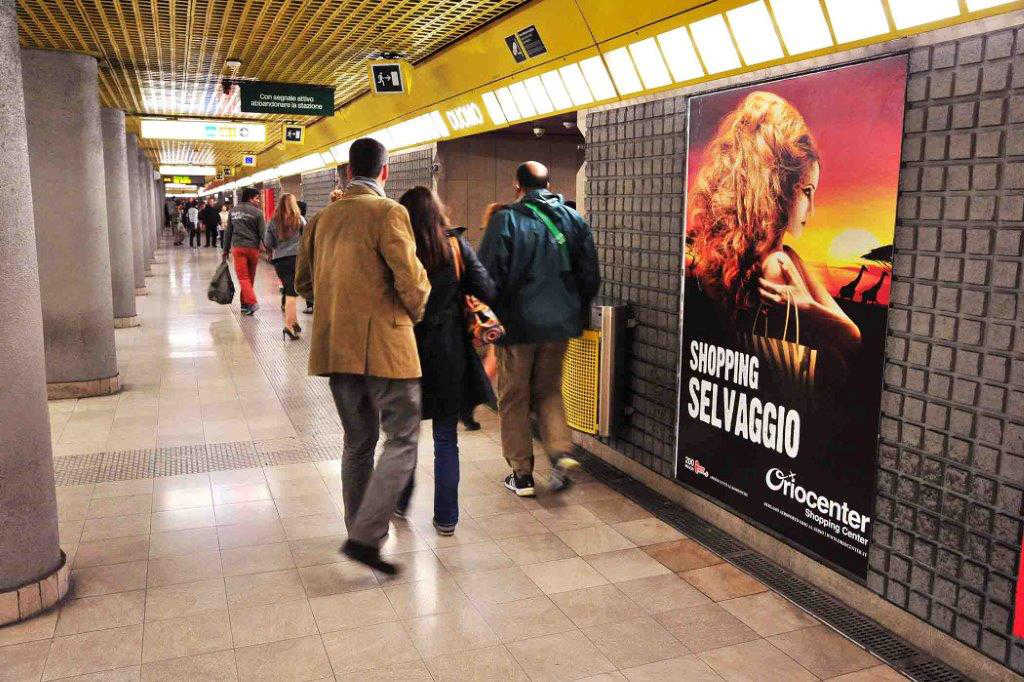 Pubblicità Metro Napoli, Torino, Roma, Milano