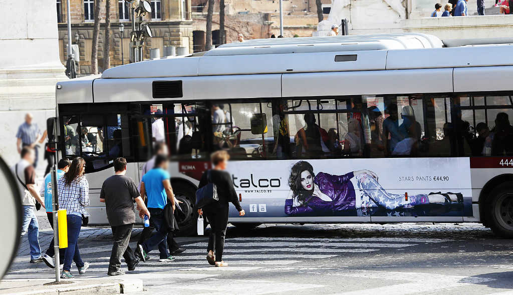 Pubblicità sul Pullman Napoli